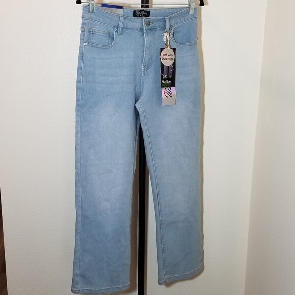 Blue Haven Jeans Denim - Blue Haven Jeans Womens Size 5 Light Wash Wide Leg Stretch Retro Street Boho NWT